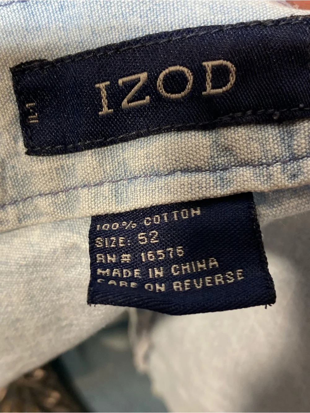Izod Light Blue Cotton Jean Shorts